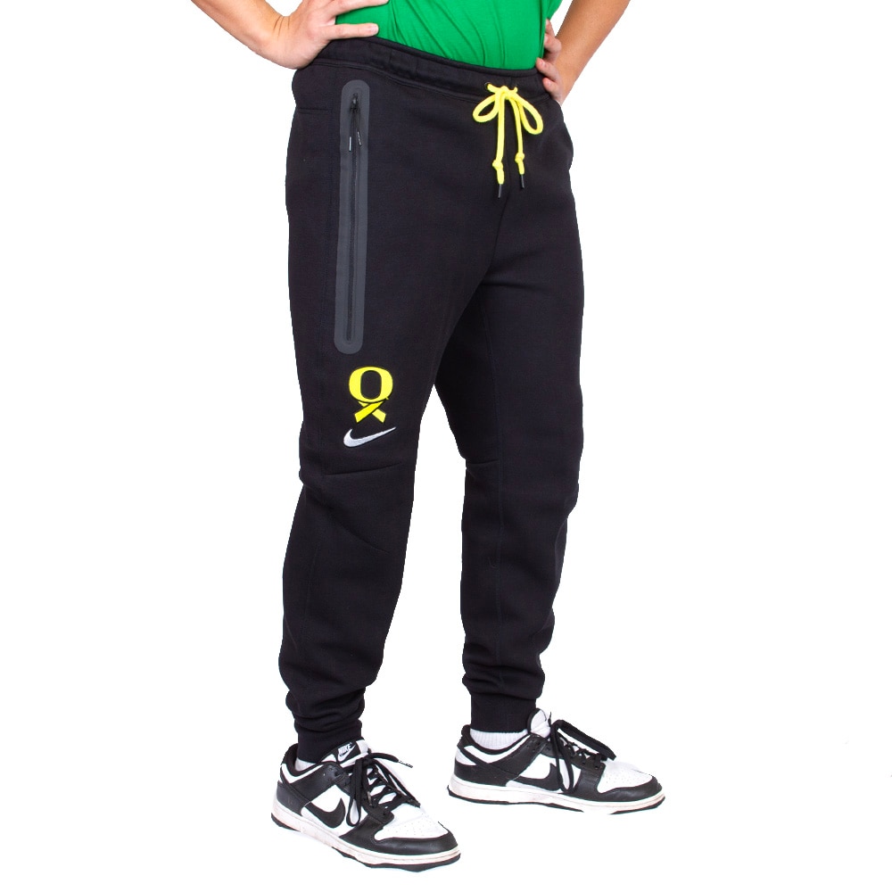 Classic Oregon O, Nike, Pants, Cotton Blend, Men, Tech Fleece, Cancer ribbon, Heavy Weight, React, Jogger, 812177